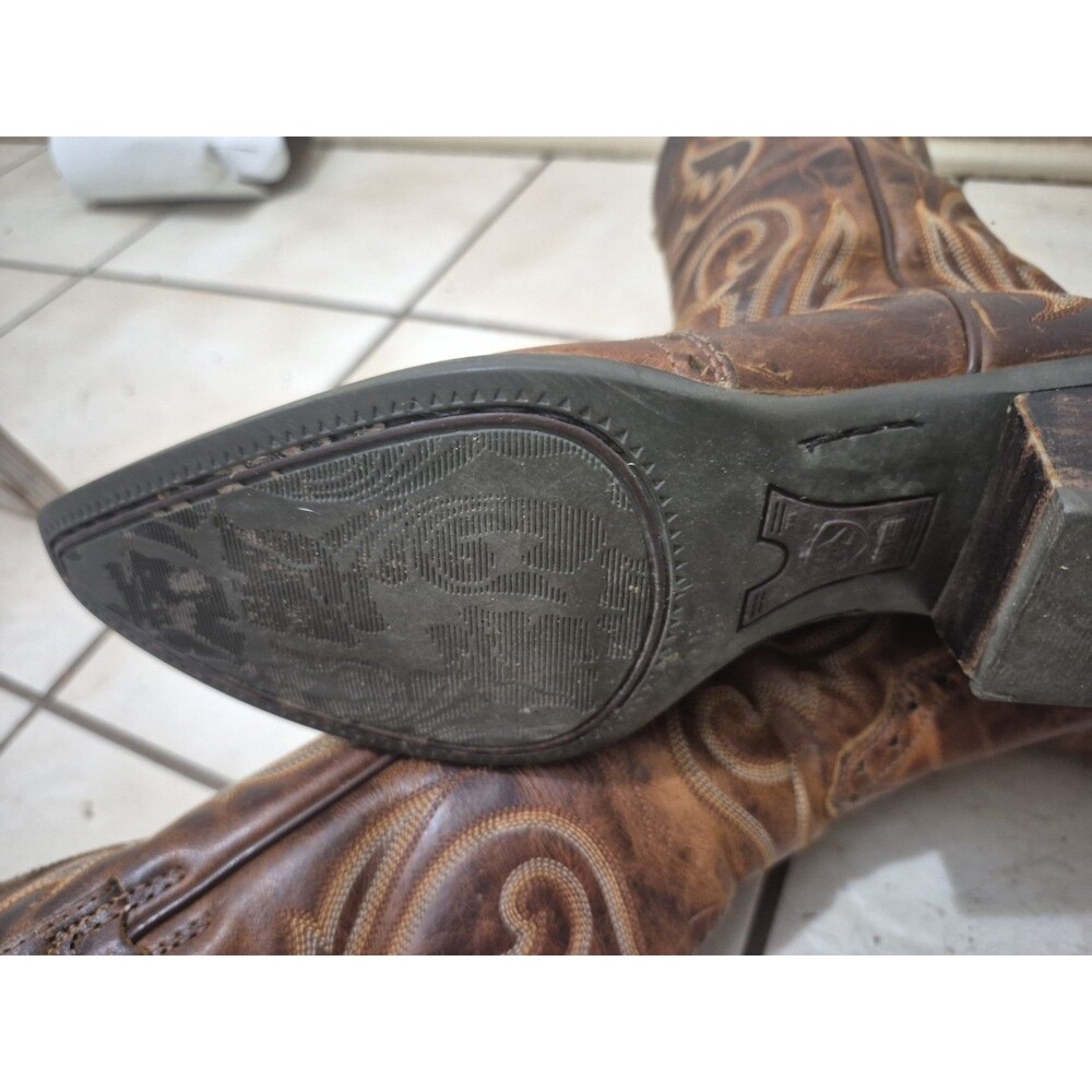 ARIAT WOMEN'S BOOTS 10005908 HERITAGE Western X Toe BROWN LEATHER SIZE 7.5B - Picture 10 of 11